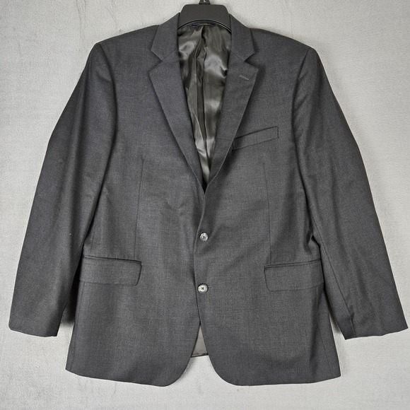 Brooks Brothers Suit 44 R Gray Wool Madison 1818 Vitale Barberis Canonico‎ Italy